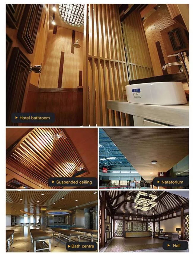 Los paneles de techo suspendidos interior del PVC, techo compuesto