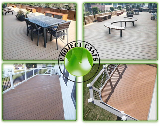 Decking compuesto plástico de madera material reciclado del suelo del