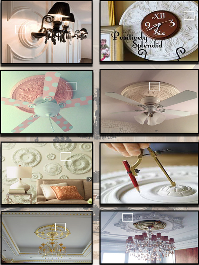 Medallón plástico del techo del poliuretano del edificio, techo Rose de