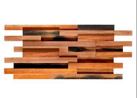 Modelo de mosaico de madera interior del revestimiento de madera de la pared del grano de la característica del entarimado