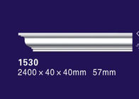 molduras de corona del poliuretano del color del blanco de 2400m m con la característica impermeable/incombustible