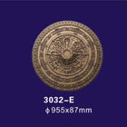 Medallón de bronce antiguo del techo del poliuretano, moldes decorativos del medallón del yeso