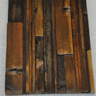 Los paneles de pared de madera cuadrados del mosaico de Brown, revestimiento de madera de pared de madera del efecto 3D cubren
