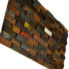El panel de pared de madera tallado mano, revestimiento de madera de pared viejo de madera sólida de la nave para el arte de la pared