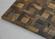 Modelo natural de madera reclamado hecho a mano de los paneles de pared para la cafetería/la barra