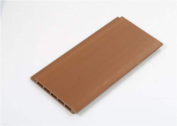 Wood Grain Surface WPC Wall Cladding / PVC Vinyl Siding For Building